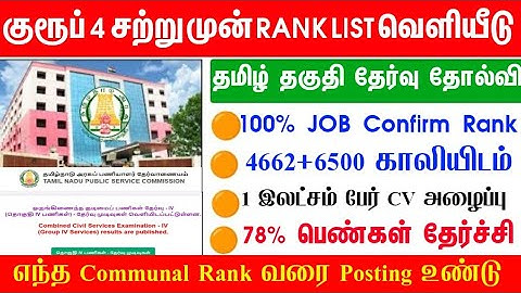 Group 4 2025 Results Out Official 🔥 Safe Rank என்ன ? அடுத்து என்ன பண்ணலாம் ? TNPSC Group 4 Results