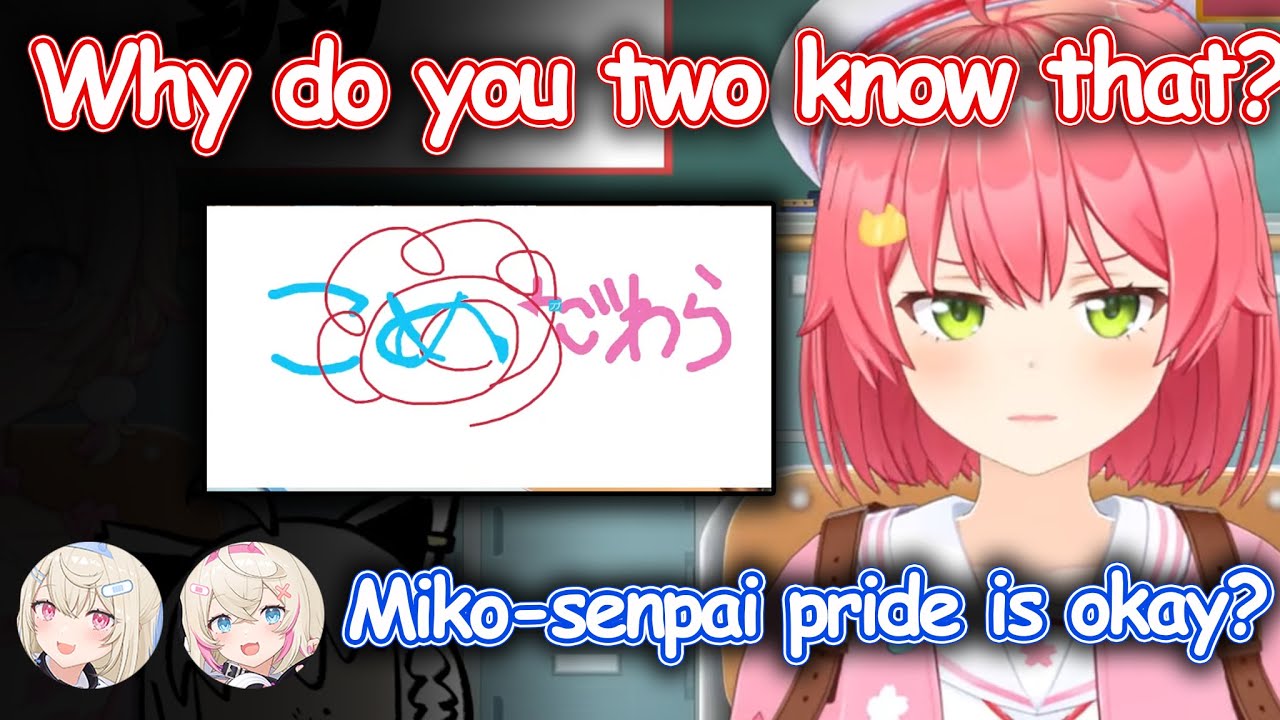 Mikochi Loses to Fuwamoco in a Kanji Challenge Early On【Hololive ENG Sub】