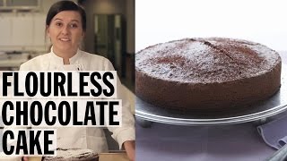 Get the recipe:
http://www.foodnetwork.com/recipes/food-network-kitchen/flourless-chocolate-cake-recipe
no flour here! watch amanda make a flourless chocolat...