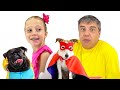 Nastya und Papa besuchen einen Heimzoo - Videoserie für Kinder