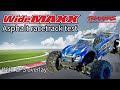 Traxxas widemaxx asphalt racetrack test with gps speed