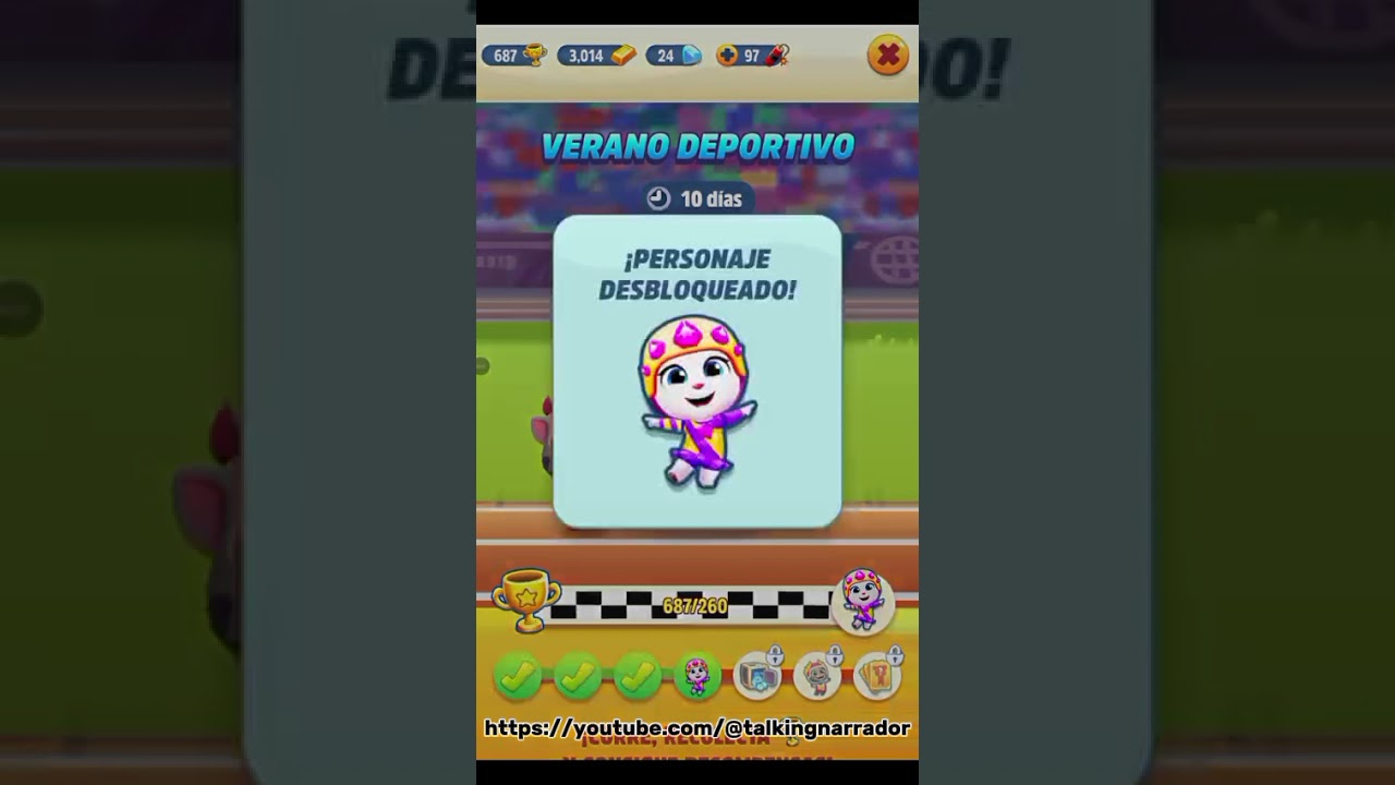 Talking Tom Gold Run Summer of sports event unlocked Gymnast Angela 