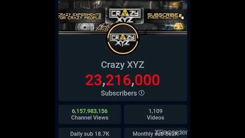crazy xyz live time subscriber count