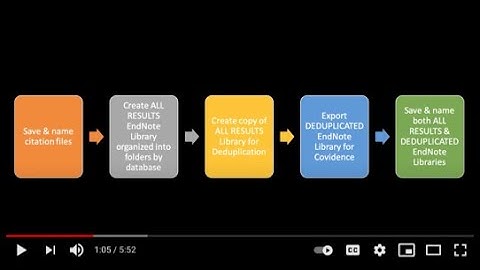 Systematic Review EndNote Workflow