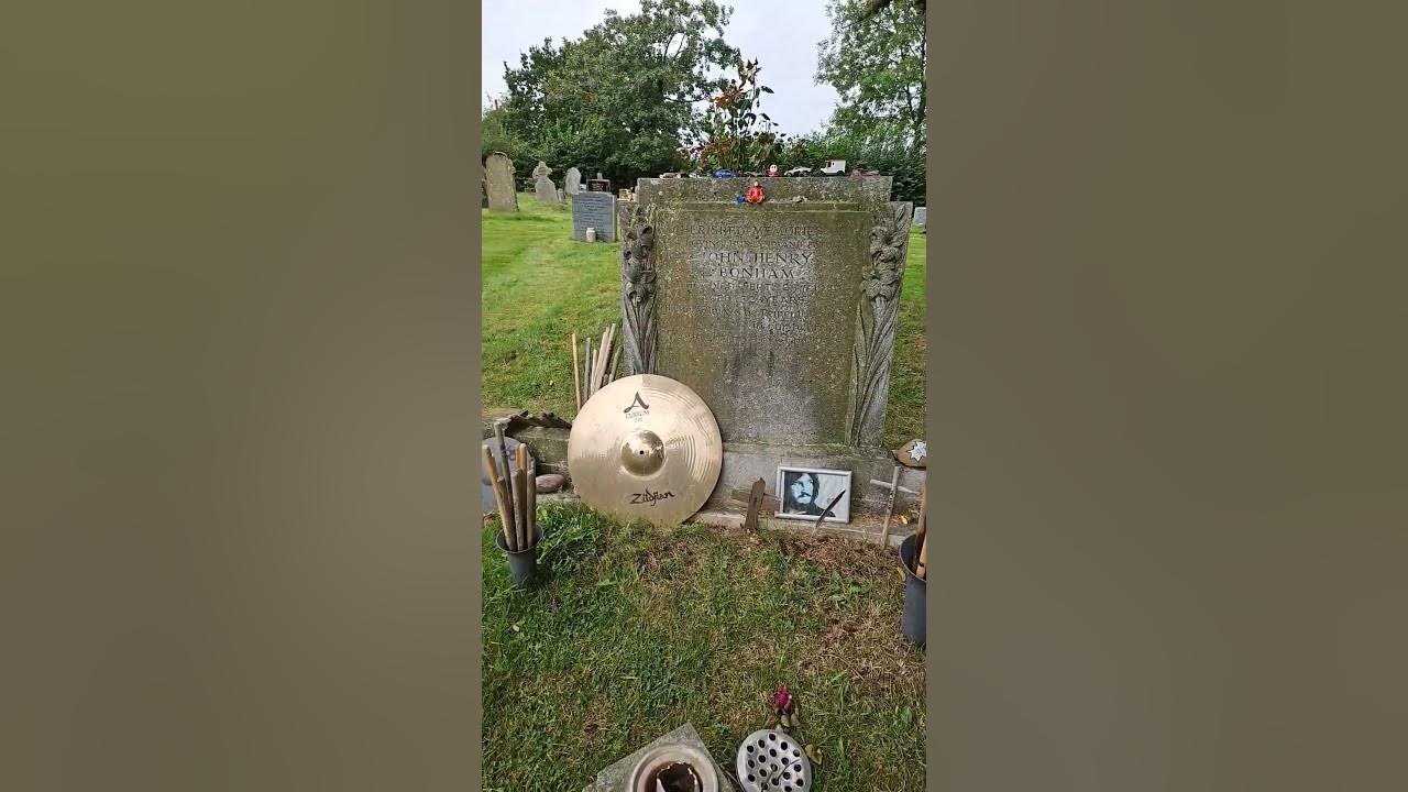 John Bonham's Grave - Died 25th September 1980 - Drummer With Legendary Rock Band Led Zeppelin.