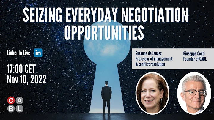 Live: Seizing everyday negotiation opportunities w...
