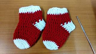 शिका सोप्या पद्धतीने  साॕक्स विणायला/Diy crochet baby socks/ क्रोशाचे मोजे/ crochet marathi