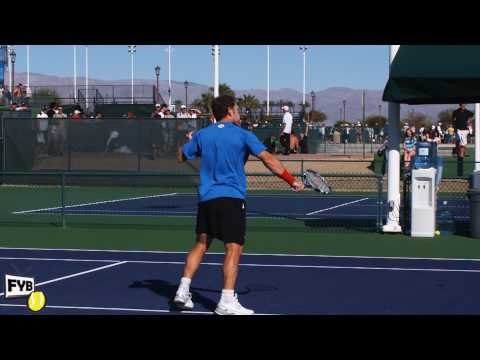 Michael Russell hitting volleys -- Indian Wells Pt. 08