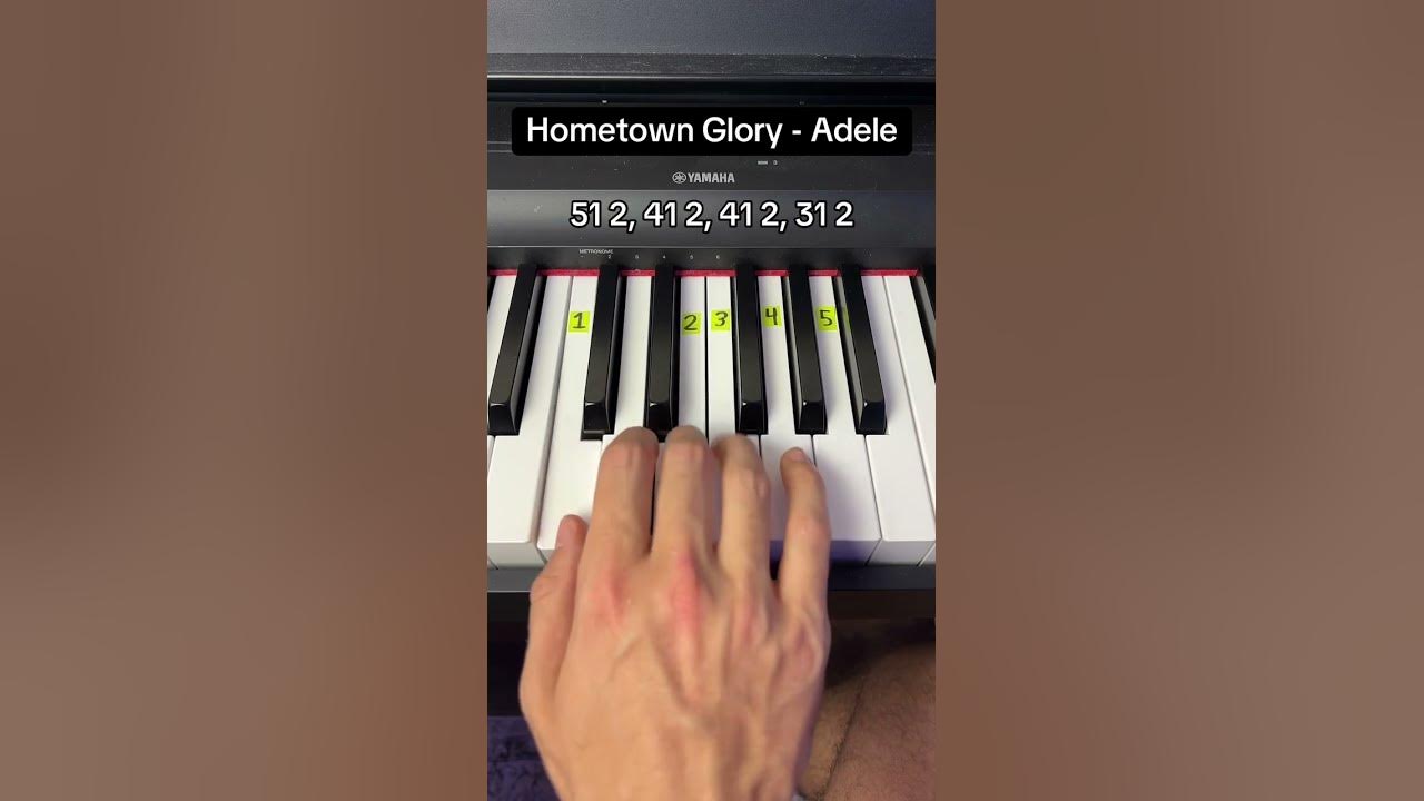 Adele - Hometown Glory Easy Piano Tutorial #easy #piano #tutorial