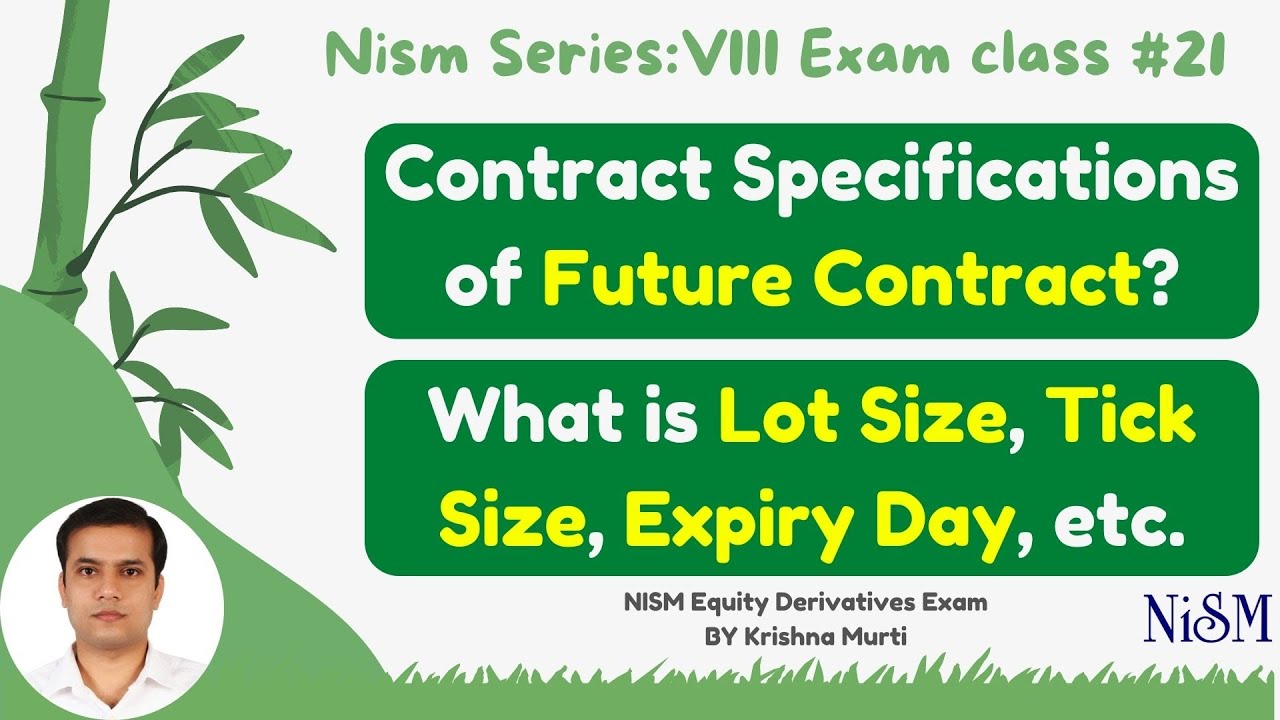 NISM 8 | What are contract specifications of Future Contract | What is ...