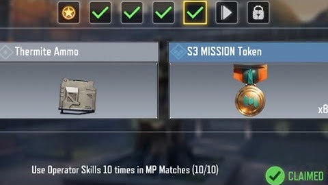 Call of Duty Mobile Use Operator Skills 10 Times in MP Matches Task Complete