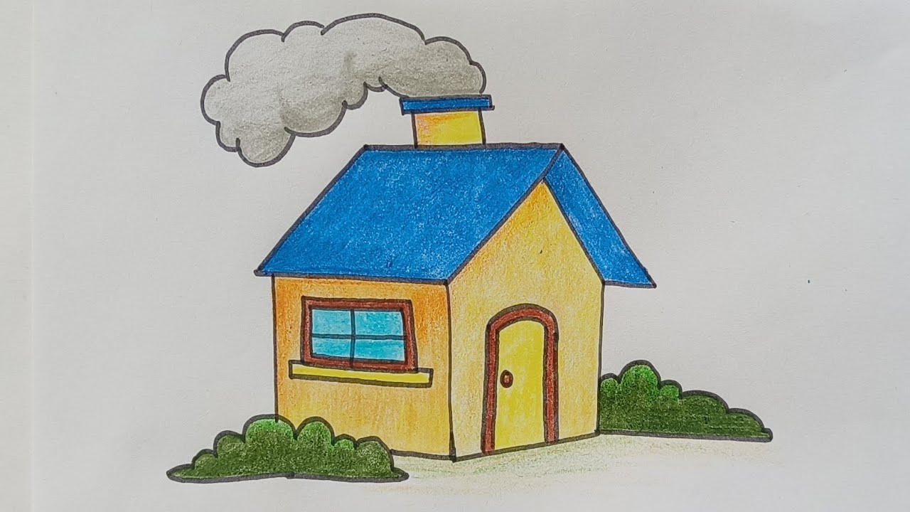 Easy Hut Drawing 🛖 Step by Step ll How to Draw a Village Hut ll Easy ...