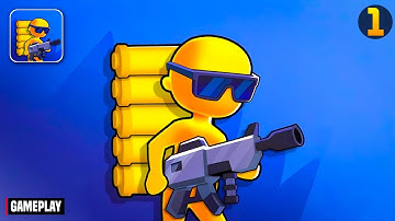 Gun Rush: Shooting Battle Gameplay Walkthrough Part 1 (iOS, Android)