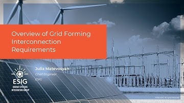 Webinar: Overview of Grid Forming Interconnection Requirements