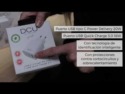 Cargador Doble 18w Usb-c + Usb Quickcharge 3.0 - Dcu Tecnologic