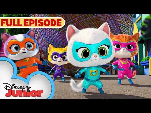 SuperKitties First Full Episode! | S1 E1 | The Great Yarn Caper/Get the Boot | @disneyjunior class=