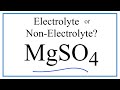 Properties and Behavior of MgSO4