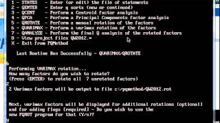 Video 9 PCA with Varimax Solution Part 1 PQMethod with Ramlo