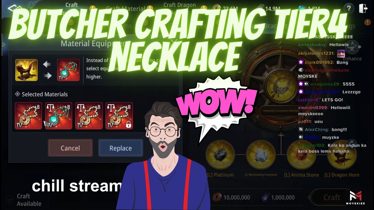MIR4 BUTCHER CRAFTING LEGENDARY NECKLACE! 