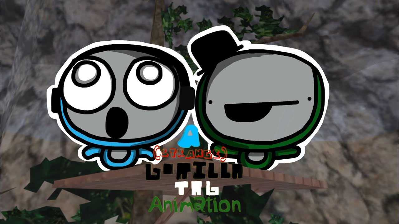 Странная анимация с тегом гориллы