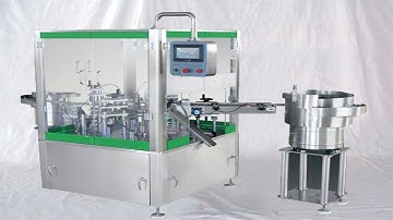 Cosmetic liquid filling capping machine rotary three in one monoblock máquina de embalaje cosméticos