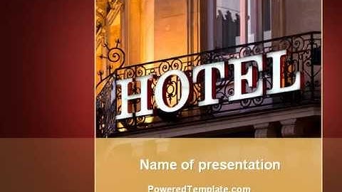 Hotel Signboard PowerPoint Template by PoweredTemplate.com