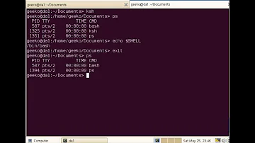 How do I exit shell mode in Linux?