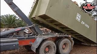 🔴Menegangkan Truk sawit Hino modif HOOKLIFT ROLL /Binsystem,sampai standing