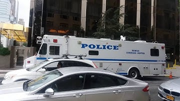 NYPD Mobile Command Center Mobilized In Advance Of BLM Protests In Manhattan, New York