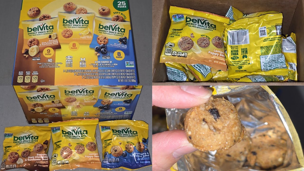 Belvita Soft Bites Banana Dark Chocolate/Blueberry & Sunflower Seed Lemon & Poppy Seed Taste Review