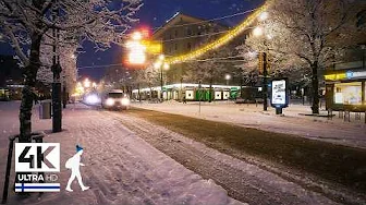 Atmospheric Snowfall Walk in Lahti, Finland ☃️ Slow TV 4K