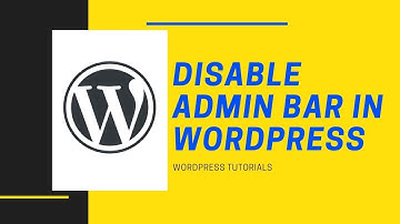 WordPress Tutorials : How To Enable or Disable Admin Bar In Wordpress
