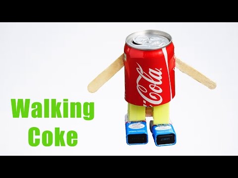 How To Make Walking Robot At Home - Using Coke Can
