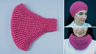 A knitted bandana - a headband easy and simple!