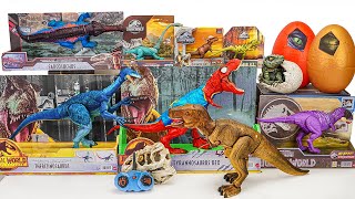 Jurassic World Unboxing Review |  RC Dinosaur, Dinosaur Eggs, Trex Spiderman, Therizinosaurus| ASMR