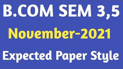 bcom sem 5 | expected Paper Style | November-2021