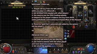 POE2│MERCHANT VS PREMIUM Stash - What's The Difference? + How to BUY/SELL Using the Merchant Stash