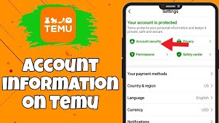 How to View Your Account Information on Temu