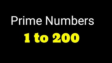 Prime Numbers 1 to 200 | #PrimeNumbers