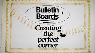 How to create the perfect corner using a scalloped border for your classroom bulletin boards.
