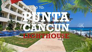 Walking to Punta Cancun Lighthouse Past Hyatt Ziva Cancun, Mexico!