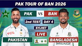 PAKISTAN vs BANGLADESH 2ND TEST DAY 4 MATCH LIVE COMMENTARY | PAK VS BAN LIVE