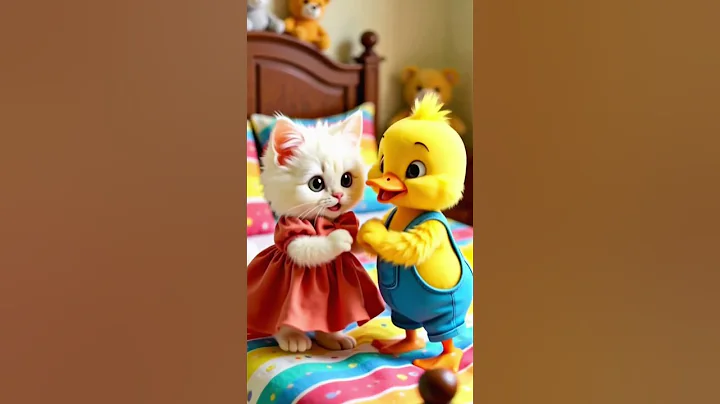 Cat decides to give surprise to kitten on her birthday #cat #cutecat #catlover