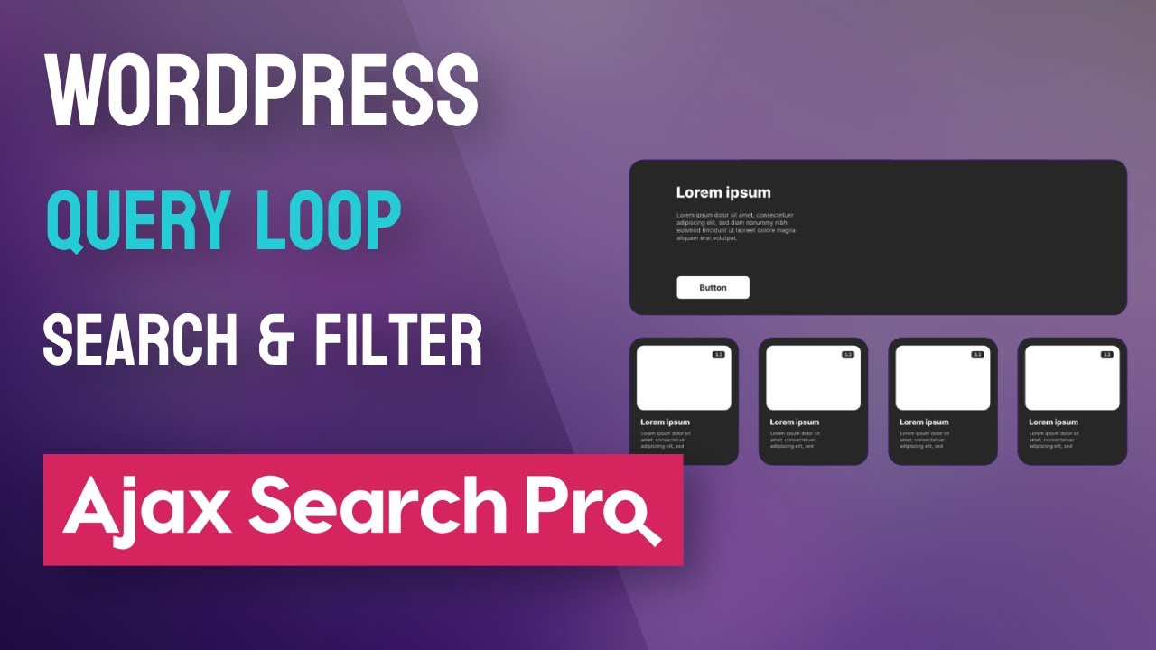 Query Loop Search and Filter with Ajax Search Pro for WordPress - YouTube