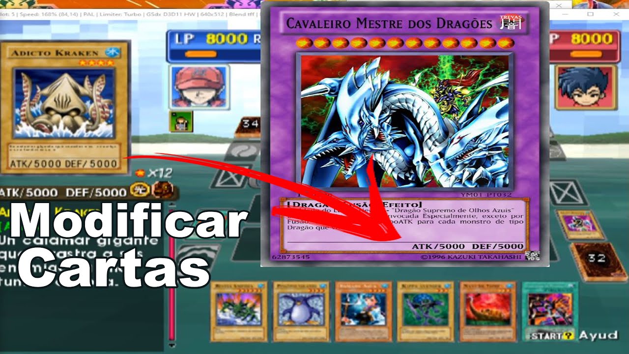 Pcsx2+Cheat Engine YuGiOh! GX Tag Force Evolution / Como modificar carta no Campo de Duelo