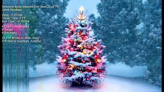 *SEIZURE WARNING* Over 70 Sorting Algorithms in Under an Hour - Christmas Tree