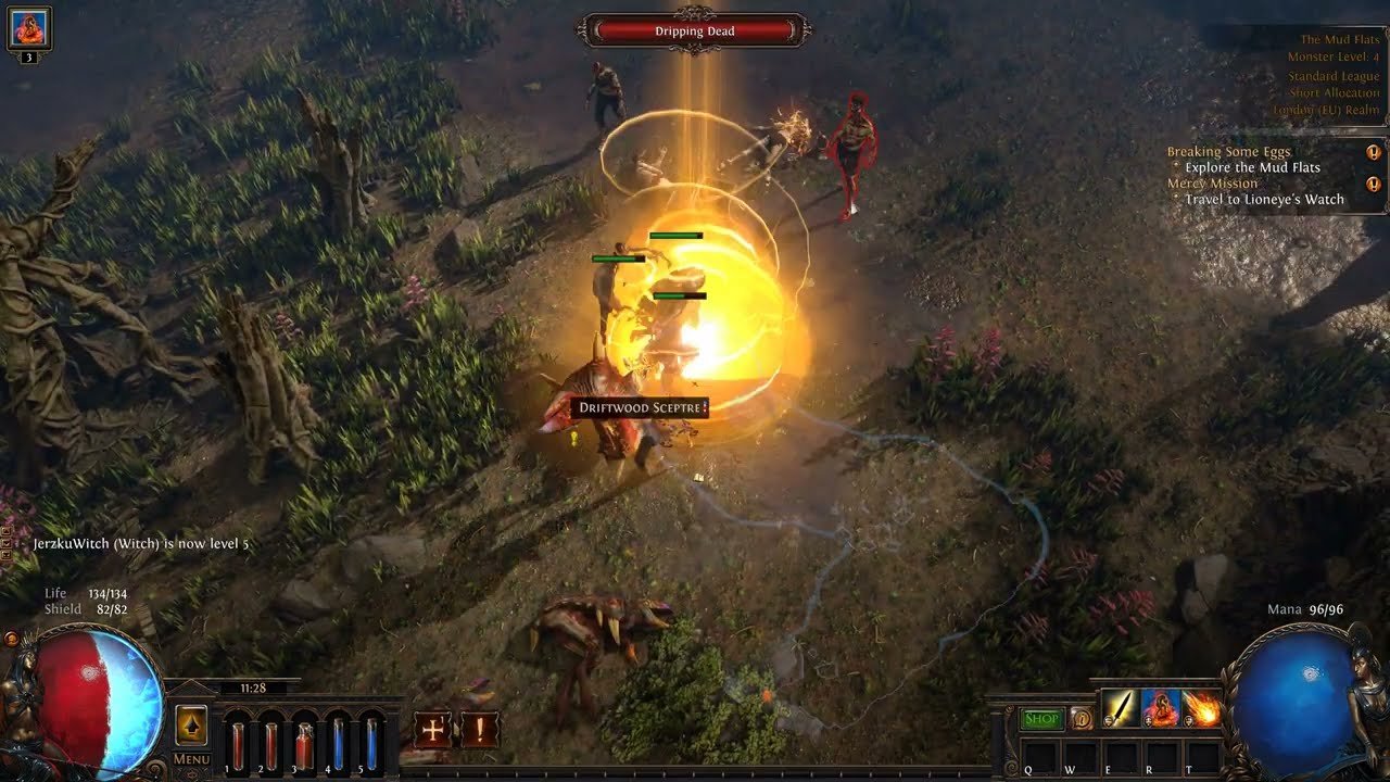 Path of Exile Witch Gameplay part 1 - 4K 60FPS No commentary