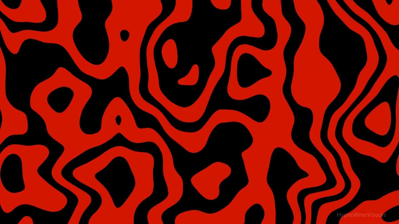 Black & Red Topographic Wave Wallpaper | 6-Hour 4K Loop • Live Background / Screensaver