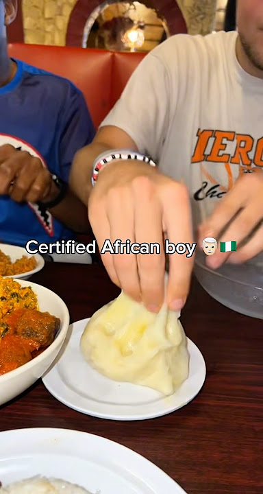 Went to a African restaurant and the bro did this 😂😂. #funny #fufu #african #food