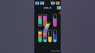 Water Color Sort - Level ( 21 ) Gameplay Wolkthough Solution
